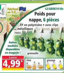 Norma Giardessa poids pour nappe grenouille offre