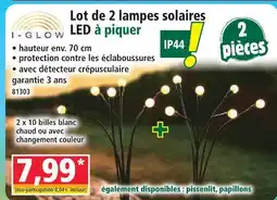 Norma I-glow lot de 2 lampes solaires led à piquer offre