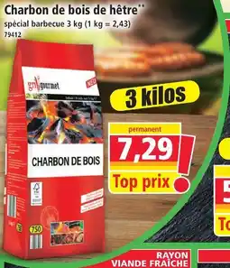 Norma Grill gourmet charbon de bois de hêtre spécial barbecue offre