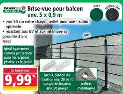 Norma Power garden brise-vue pour balcon offre