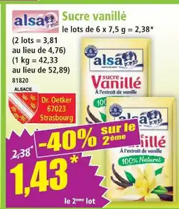 Norma Alsa sucre vanillé offre