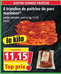 Norma John's 6 tranches de poitrine de porc marinées offre