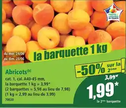 Norma Abricots la barquette offre