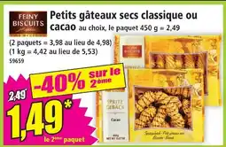 Norma Feiny biscuits petits gâteaux secs classique ou cacao offre