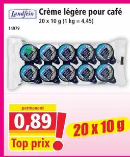 Norma Landfein crème légère pour café offre