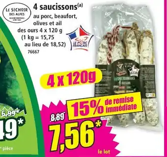 Norma Le séchoir des alpes 4 saucissons offre