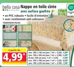 Norma Bella casa nappe en toile cirée avec surface gaufrée offre
