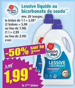 Norma Maison net lessive liquide au bicarbonate de soude offre