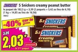Norma Snickers 5 creamy peanut butter offre