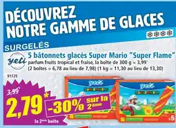Norma Yeti 5 bâtonnets glacés super mario super flame offre