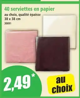 Norma 40 serviettes en papier offre