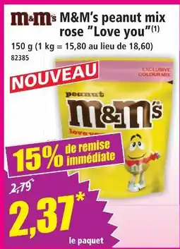 Norma M&m's peanut mix rose 'love you' offre