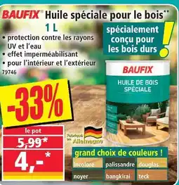 Norma Baufix huile spéciale pour le bois offre