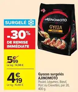 Carrefour Market Ajinomoto - gyozas surgelés offre