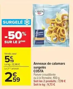 Carrefour Market Costa - anneaux de calamars surgelés offre