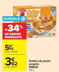 Carrefour Market Findus - tenders de poulet surgelés offre