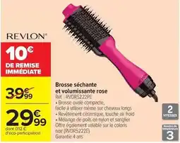 Carrefour Drive Revlon - brosse séchante et volumissante rose offre