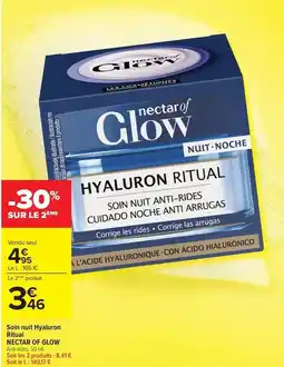 Carrefour Drive Soin nuit hyaluron offre