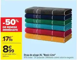 Carrefour Drive Drap de plage xl basic line offre