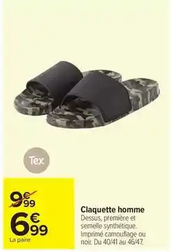 Carrefour Drive Tex - clquette homme offre