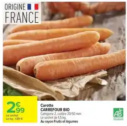 Carrefour Drive Carrefour - carotte offre