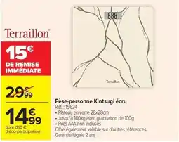 Carrefour Drive Terraillon - pèse-personne kintstugi écru offre