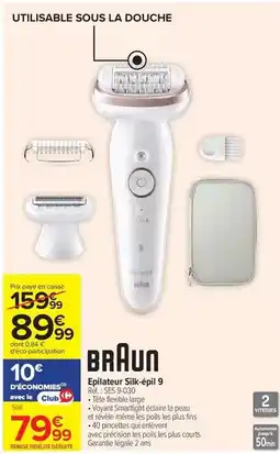 Carrefour Drive Braun - epilateur silk épil 9 offre