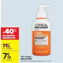 Carrefour Drive L'oréal - soin visage men expert offre