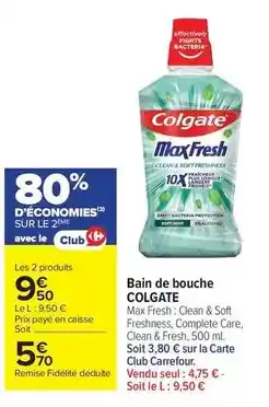 Carrefour Drive Colgate - bain de bouche offre