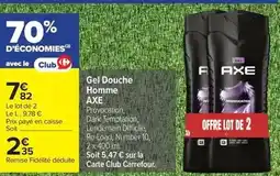 Carrefour Drive Axe - gel douche homme offre