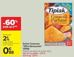 Carrefour Drive Tipiak - graine couscous offre découverte offre