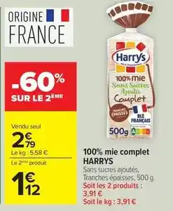 Carrefour Drive Harry's - 100% mie complet offre