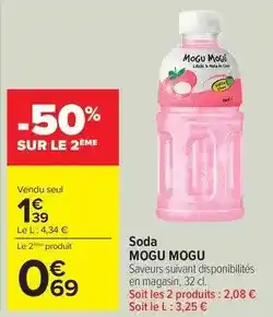 Carrefour Drive Mogu mogu - soda offre