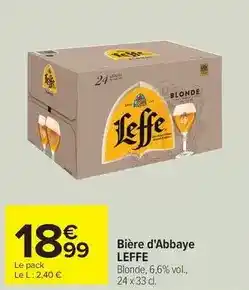 Carrefour Drive Leffe - bière d'abbaye offre