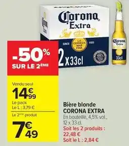Carrefour Drive Corona - bière blonde extra offre