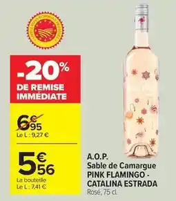 Carrefour Drive Flamingo - a.o.p. sable de camargue pink offre