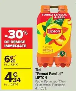 Carrefour Drive Lipton - thé format familial offre