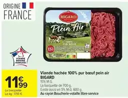 Carrefour Drive Bigard - viande hachée 100% pur bœuf pein air offre