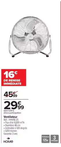 Carrefour Drive Ventilateur offre