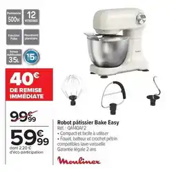 Carrefour Drive Moulinex - robot pâtissier bake easy offre