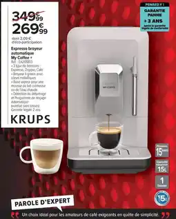 Carrefour Drive Krups - expresso broyeur my coffee offre