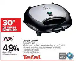 Carrefour Drive Tefal - croque gaufre offre