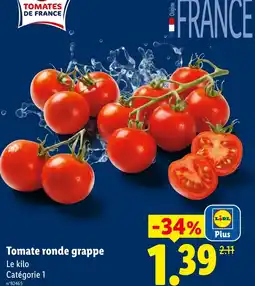 Lidl Tomate ronde grappe offre