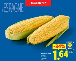 Lidl Mais frais doux offre