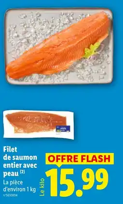 Lidl Filet de saumon entier avec peau offre