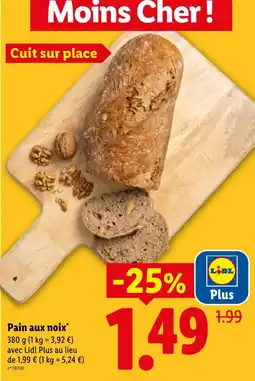 Lidl Pain aux noix offre
