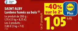 Lidl SAINT ALBY Lardons fumés au bois offre