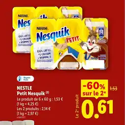 Lidl Nestle petit nesquik offre