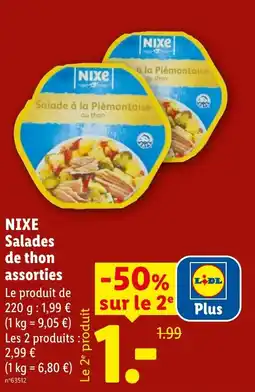Lidl NIXE Salades de thon assorties offre