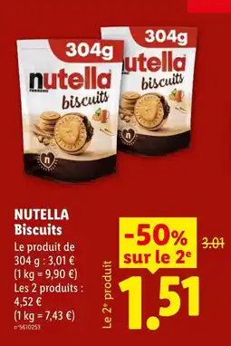 Lidl Nutella biscuits offre